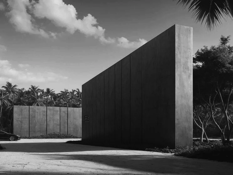 Elegancia silenciosa: acceso de acero corten (render)